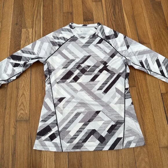 Coolibar UPF 50+ Women's Accelera Tee Fitness Gray/ White Size Small - Picture 3 of 7